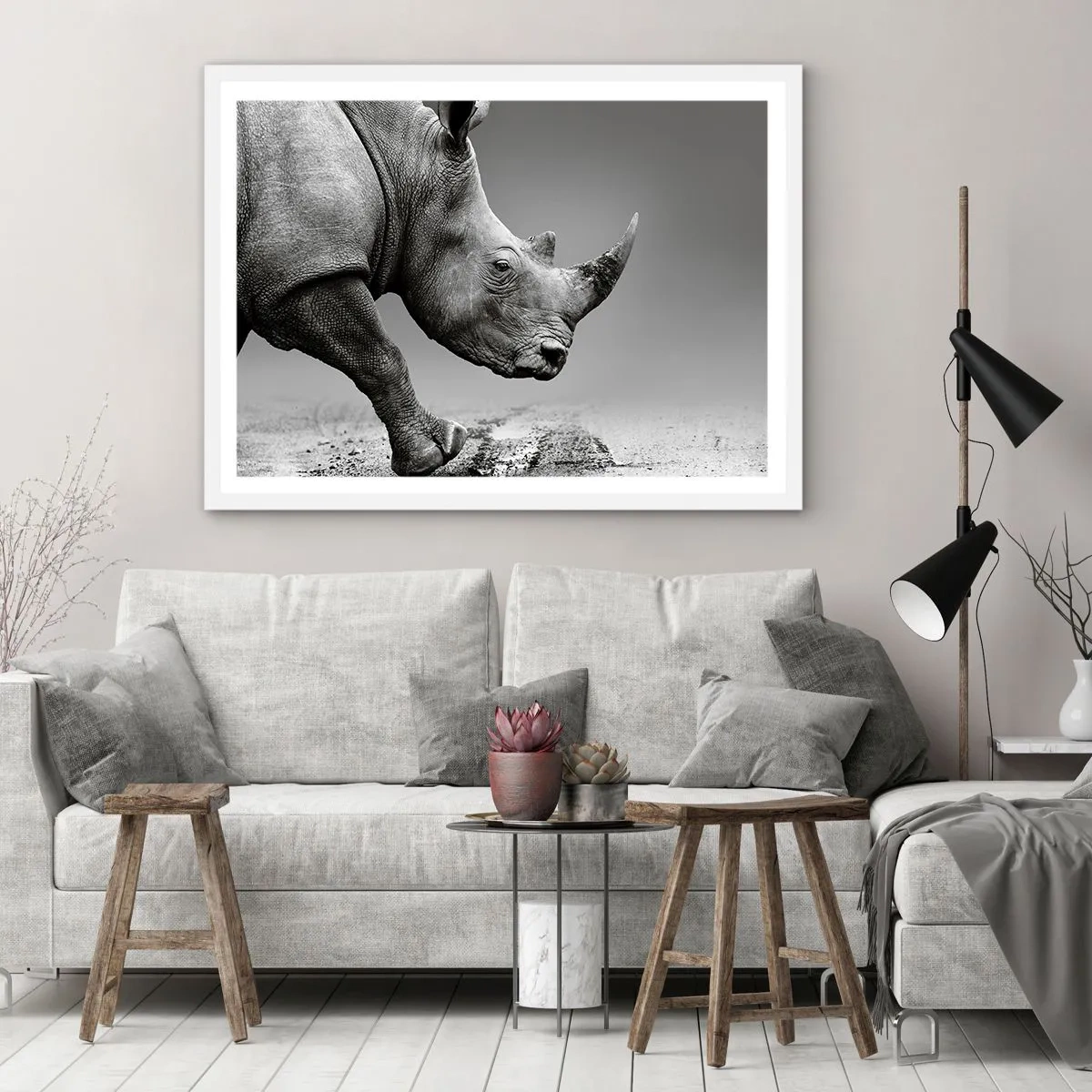 Poster in einem weißen Rahmen - Unaufhaltsame Stärke - 70x50 cm