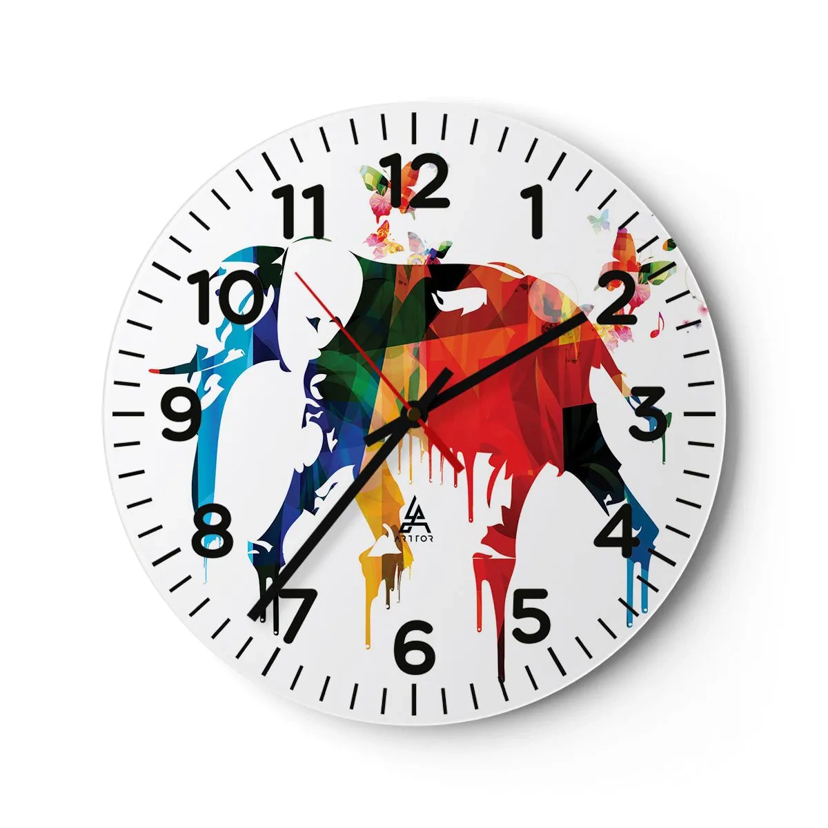 Wanduhr - Glasuhr - Jeder kann tanzen - 40x40 cm