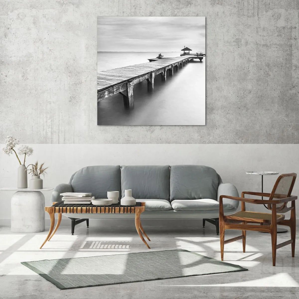 Glasbild - Bild auf glas - In die Ferne - 70x70 cm