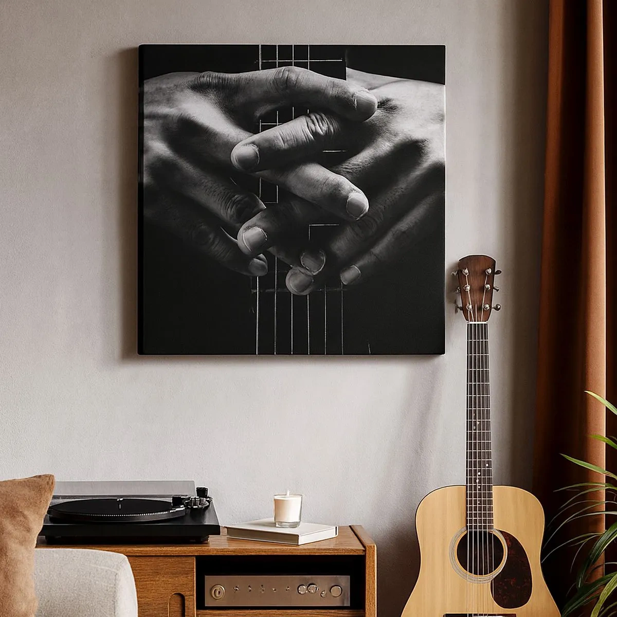 Bild auf Leinwand - Leinwandbild - Gebet des Künstlers - 30x30 cm