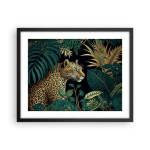 Poster in einem schwarzem Rahmen - Gastgeber im Dschungel - 50x40 cm