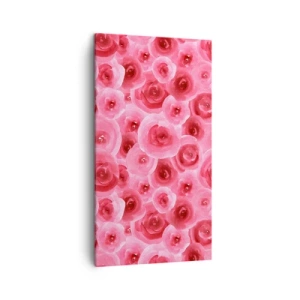 Bild auf Leinwand - Leinwandbild - Oben und unten Rosen - 45x80 cm