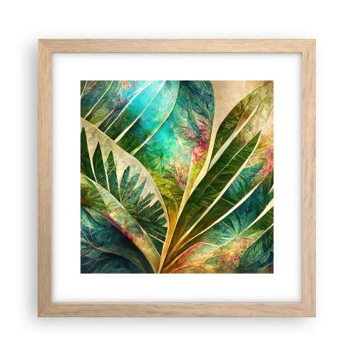 Poster in einem Rahmen aus heller Eiche - Farben der Tropen - 30x30 cm