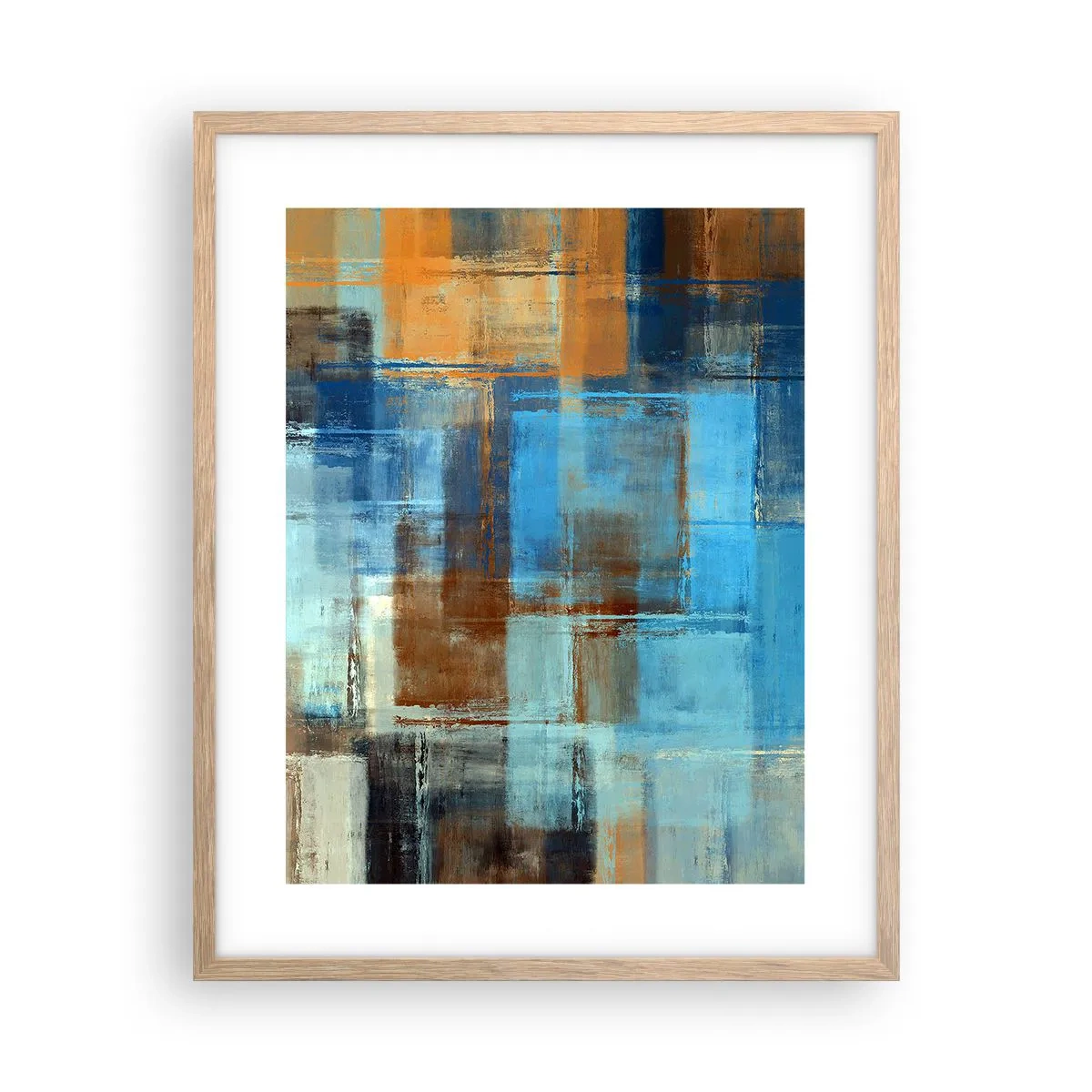 Poster in einem Rahmen aus heller Eiche - Durch den blauen Schleier - 40x50 cm