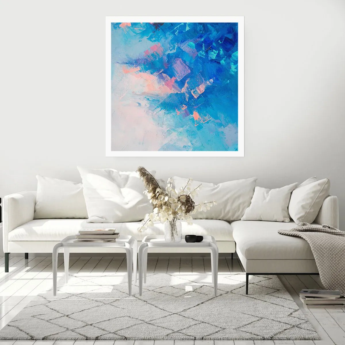 Poster - Winter-Abstraktion - 60x60 cm