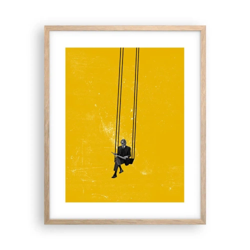 Poster in einem Rahmen aus heller Eiche - Tag wie jeder andere - 40x50 cm