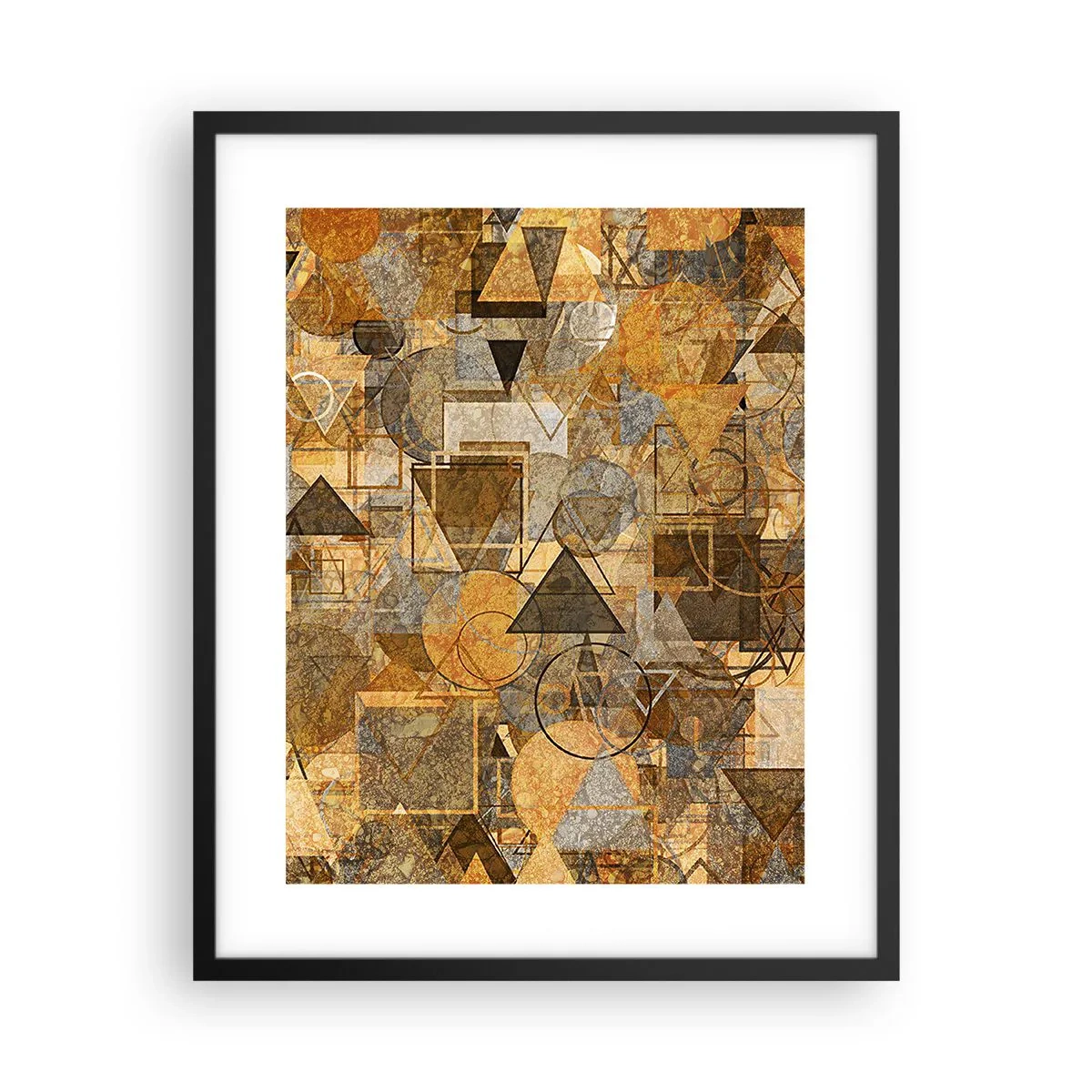 Poster in einem schwarzem Rahmen - Die Welt in Form - 40x50 cm