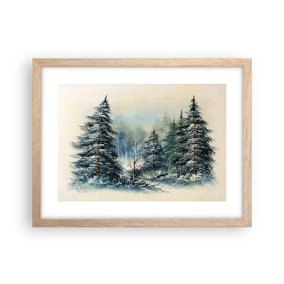 Poster in einem Rahmen aus heller Eiche - Bereit für Weihnachten - 40x30 cm