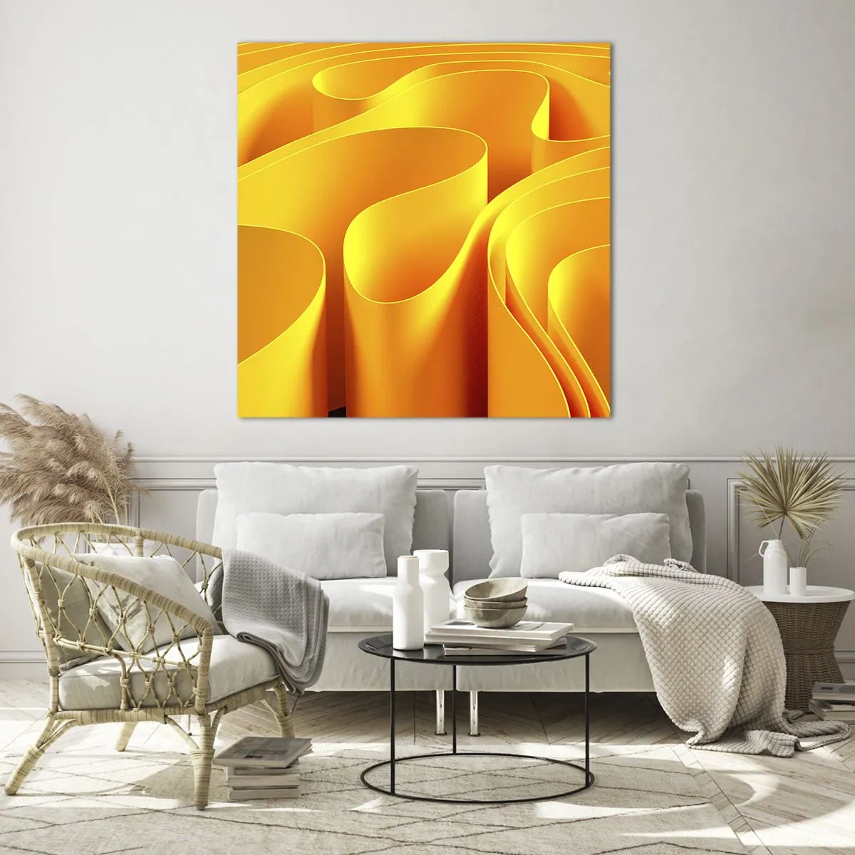 Glasbild - Bild auf glas - Wie Sonnenwellen - 60x60 cm