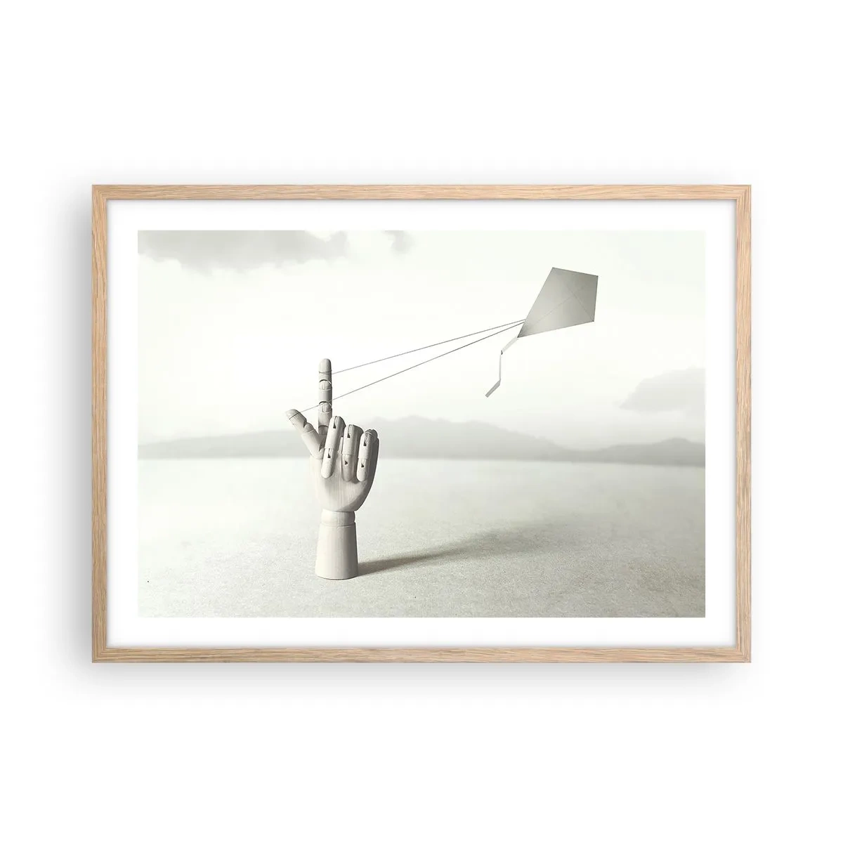 Poster in einem Rahmen aus heller Eiche - Kraftprobe - 70x50 cm