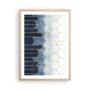 Poster in einem Rahmen aus heller Eiche - Komposition im synkopischen Rhythmus - 50x70 cm