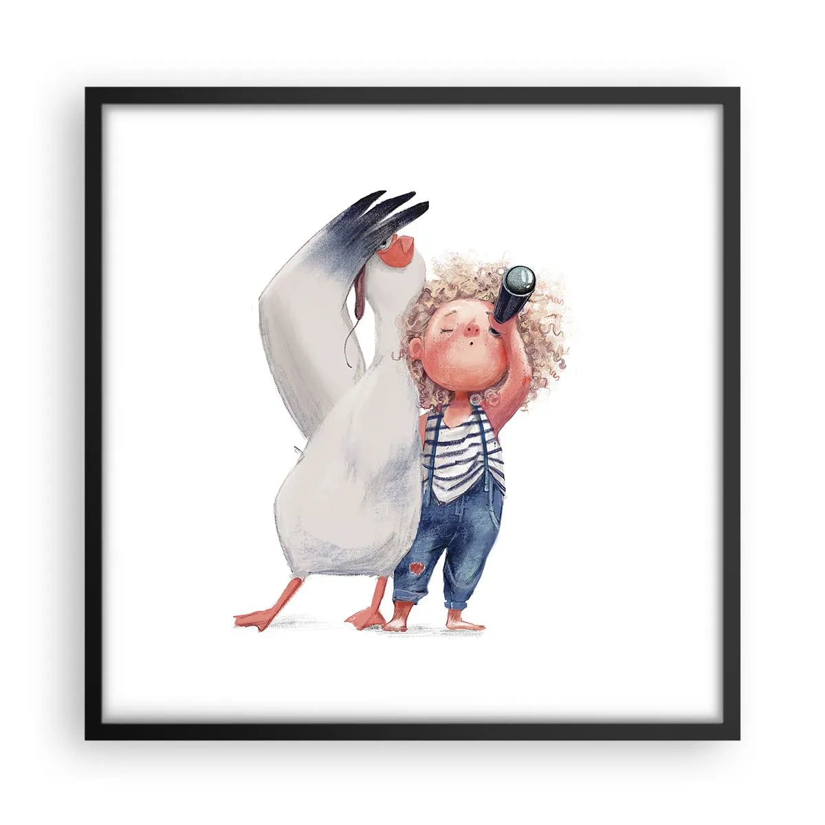Poster in einem schwarzem Rahmen - Toller Reiseplan - 50x50 cm