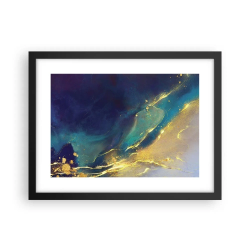 Poster in einem schwarzem Rahmen - Der goldene Teich - 40x30 cm