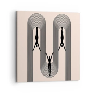 Bild auf Leinwand - Leinwandbild - Verkehrt herum - 70x70 cm