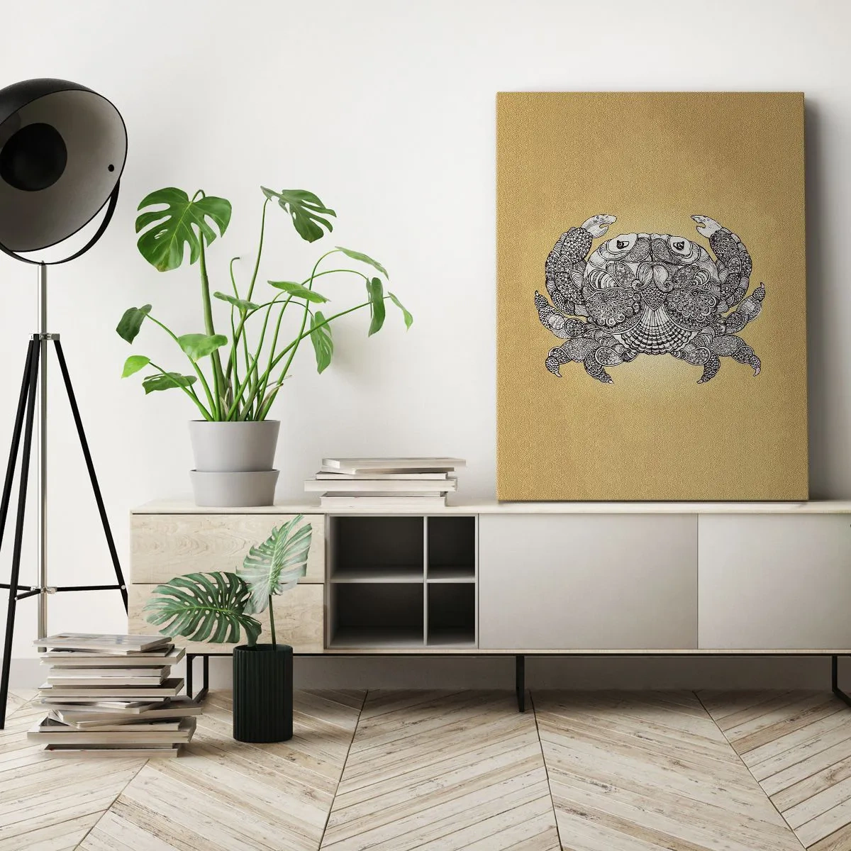 Bild auf Leinwand - Leinwandbild - Geschichten von Mr. Krabs - 55x100 cm