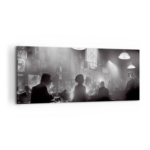 Bild auf Leinwand - Leinwandbild - In Jazz-Atmosphäre - 100x40 cm