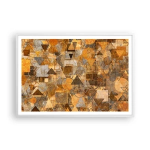 Poster in einem weißen Rahmen - Die Welt in Form - 100x70 cm