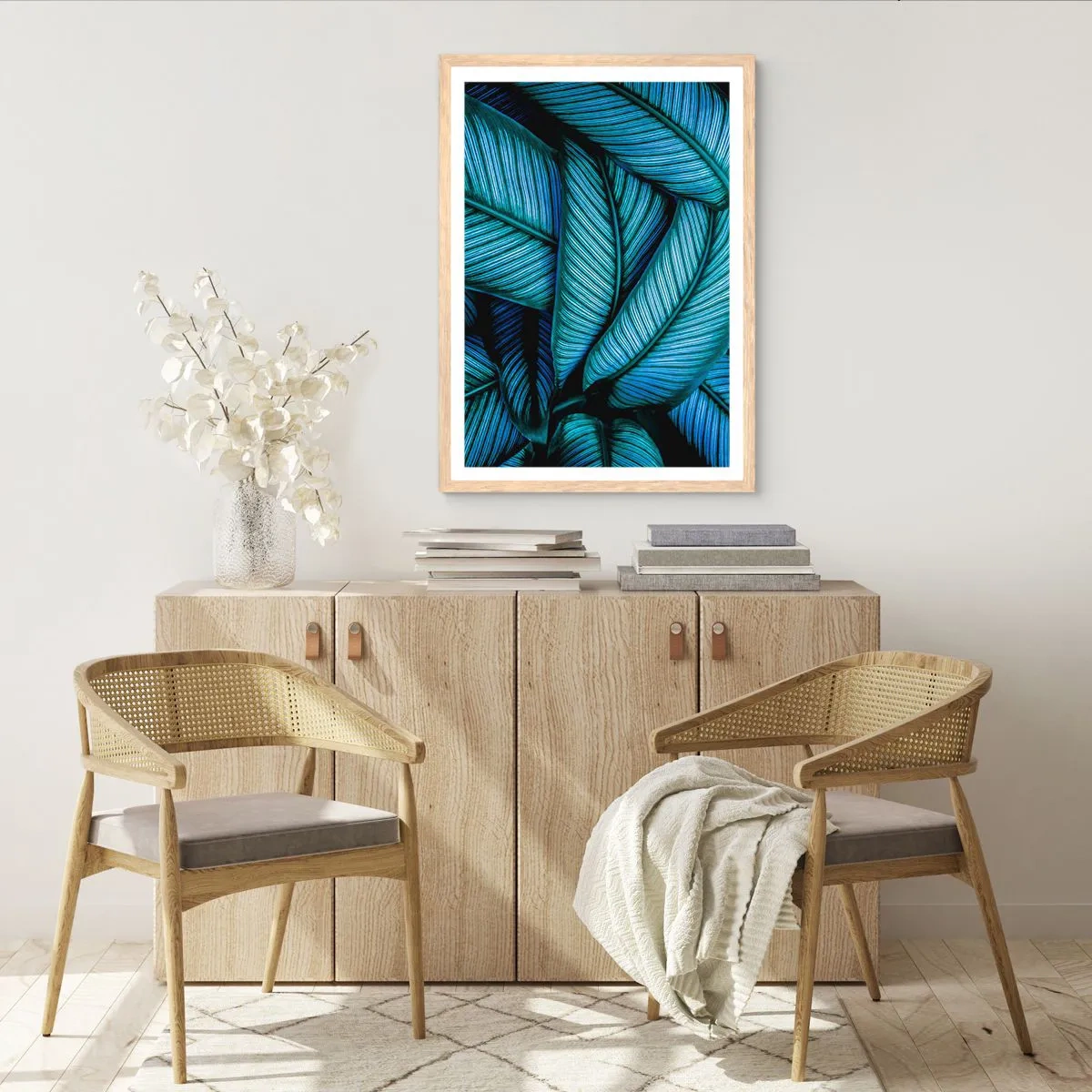 Poster in einem Rahmen aus heller Eiche - Lebenslinien - 61x91 cm