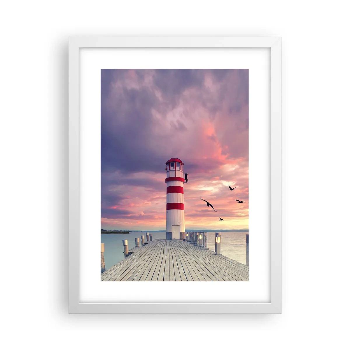 Poster in einem weißen Rahmen - Es ist Zeit zum Hafen zu gehen - 30x40 cm