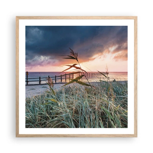 Poster in einem Rahmen aus heller Eiche - Es vergeht nicht mit dem Wind - 60x60 cm