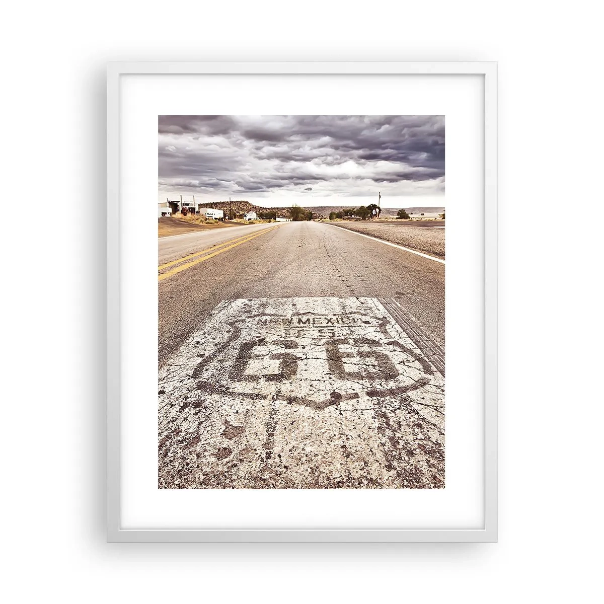 Poster in einem weißen Rahmen - Mother Road - eine amerikanische Legende - 40x50 cm