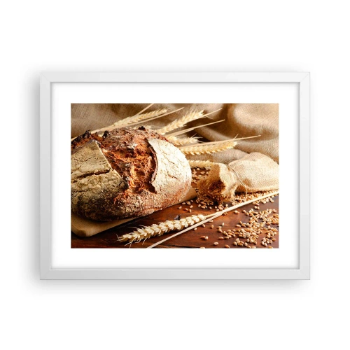 Poster in einem weißen Rahmen - Appetitanregend, duftend, knackig - 40x30 cm