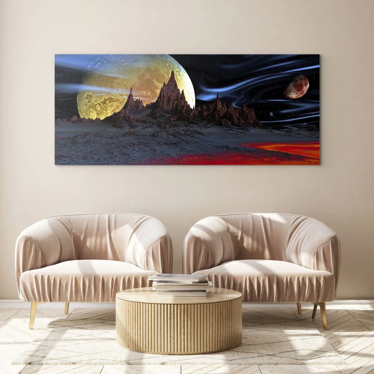 Glasbild - Bild auf glas - Unbekannte Welt - 90x30 cm