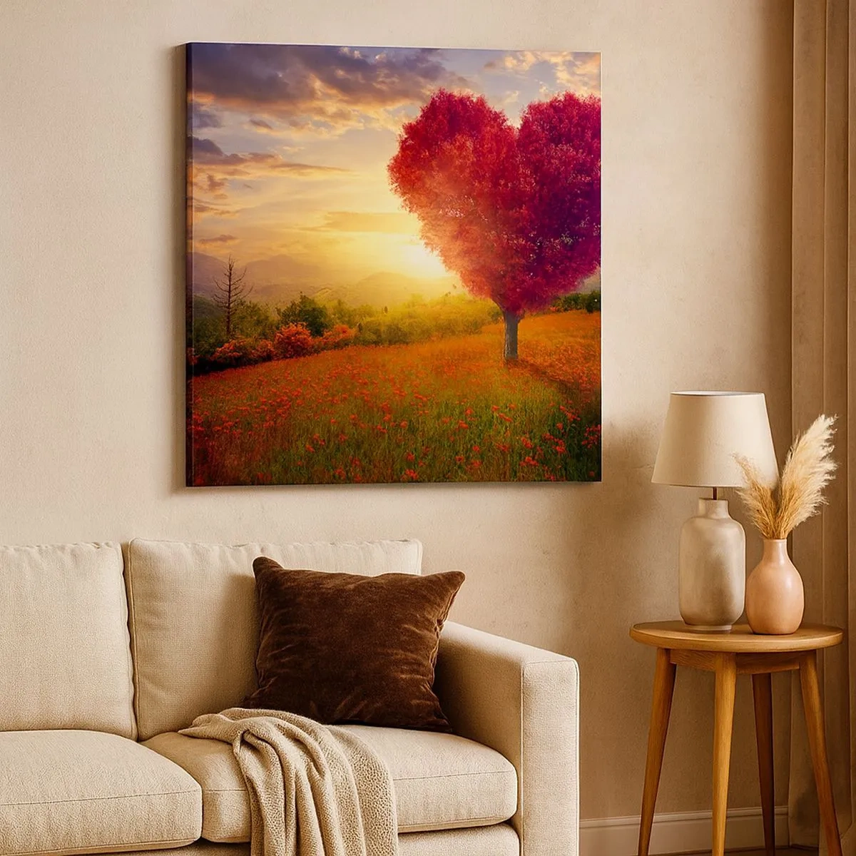 Bild auf Leinwand - Leinwandbild - Berührt das Herz - 30x30 cm