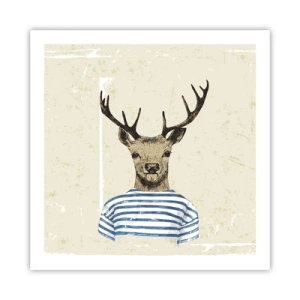 Poster - Weil ich gestreifte T-Shirts mag! - 60x60 cm