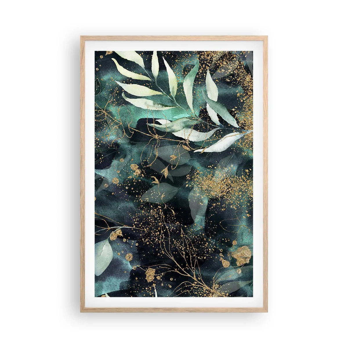 Poster in einem Rahmen aus heller Eiche - Zaubergarten - 61x91 cm