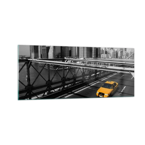 Glasbild - Bild auf glas - Die Farbe einer Großstadt - 100x40 cm