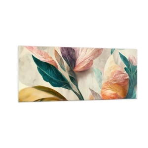 Glasbild - Bild auf glas - Blumen der südlichen Inseln - 100x40 cm