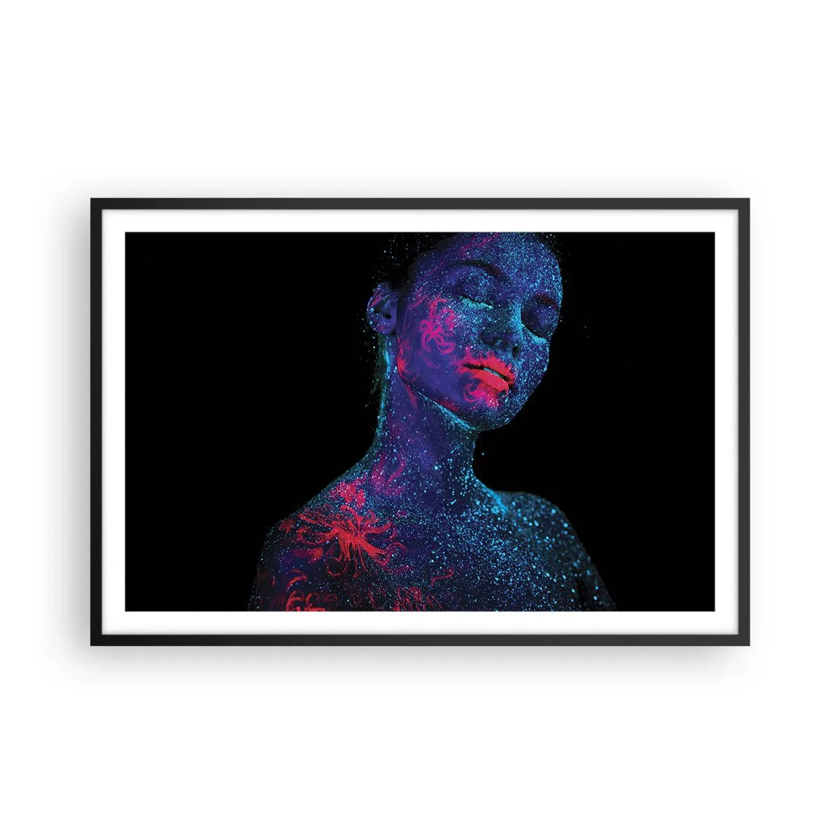 Poster in einem schwarzem Rahmen - Im Sternenstaub - 91x61 cm