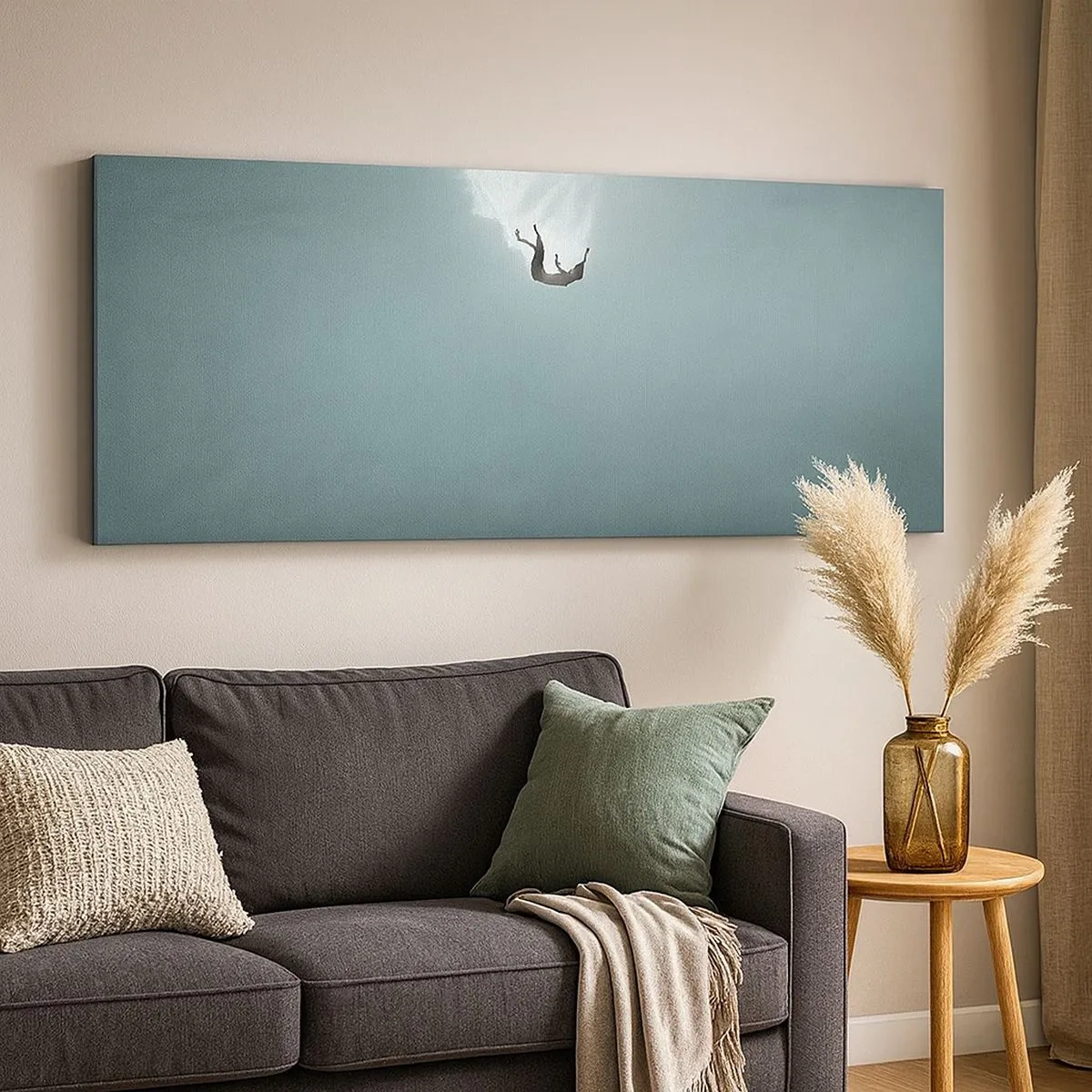 Bild auf Leinwand - Leinwandbild - In den Armen des Ozeans - 100x40 cm