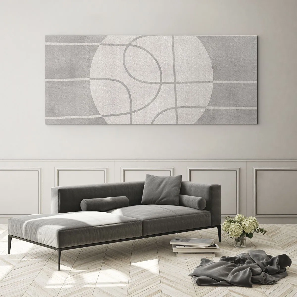 Glasbild - Bild auf glas - Kreisförmig und geradeaus - 100x40 cm