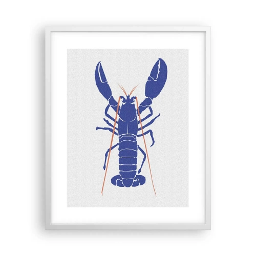 Poster in einem weißen Rahmen - Erlesener Hummer im Granatapfel - 40x50 cm