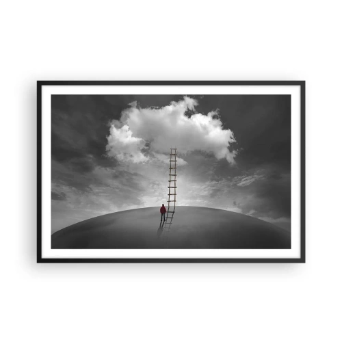 Poster in einem schwarzem Rahmen - Alles ist möglich - 91x61 cm