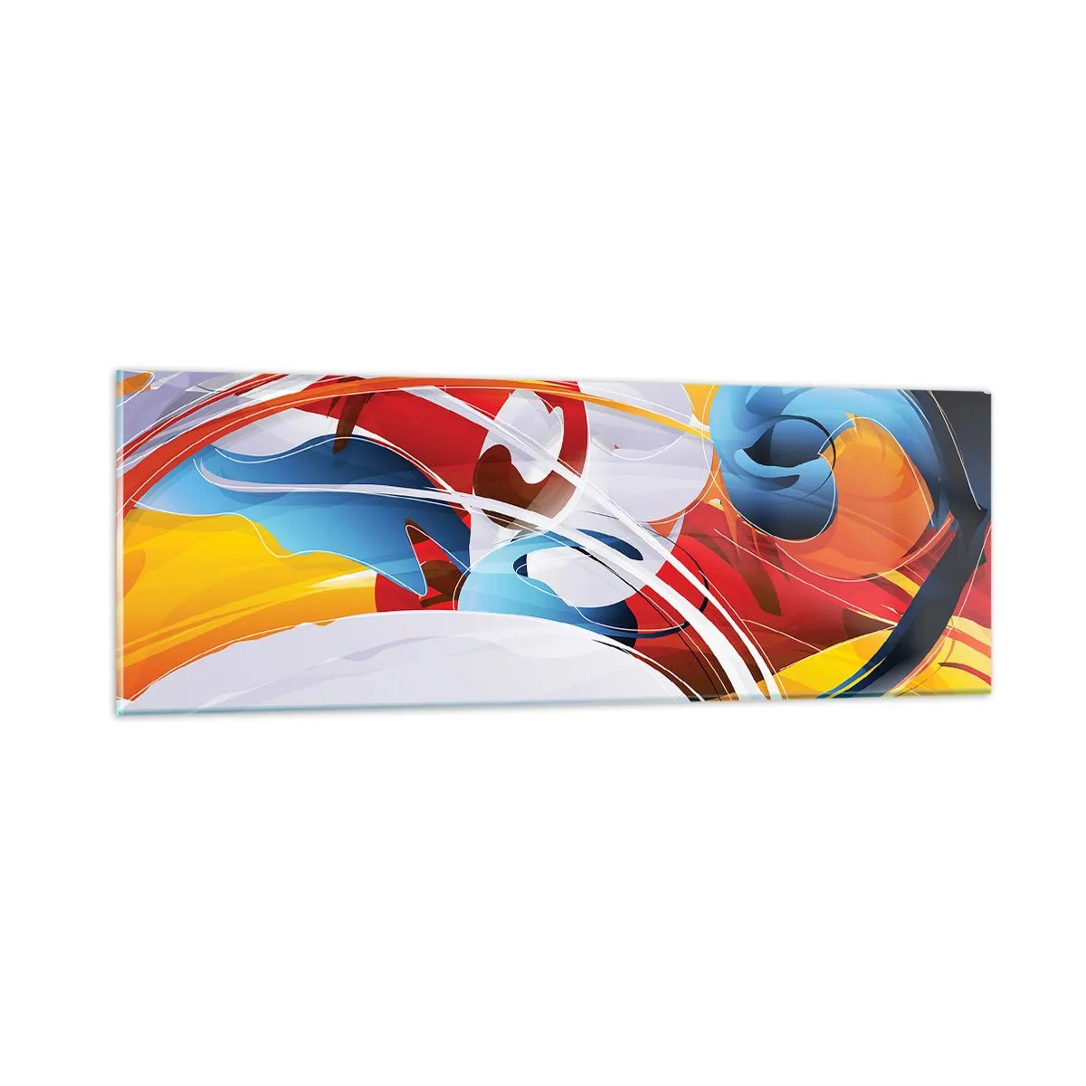 Glasbild - Bild auf glas - Der Tanz der Elemente - 90x30 cm