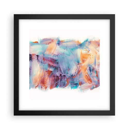 Poster in einem schwarzem Rahmen - Buntes Durcheinander - 30x30 cm
