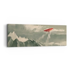 Bild auf Leinwand - Leinwandbild - Furchtloser Pionier - 90x30 cm