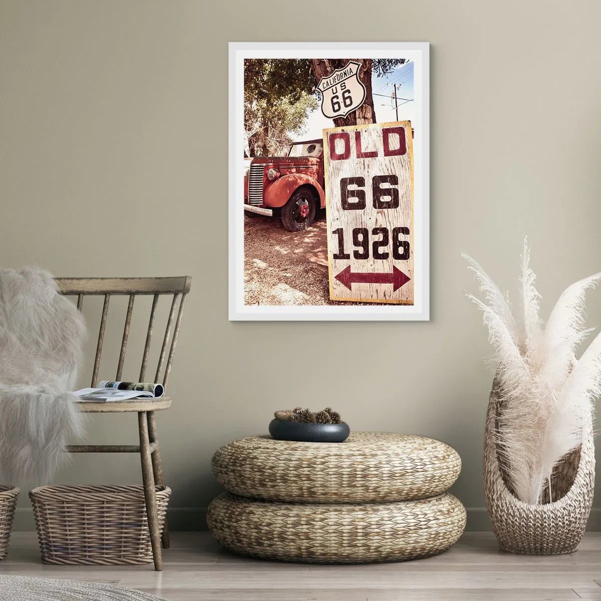 Poster in einem weißen Rahmen - Die Legende der amerikanischen Provinz - 70x100 cm