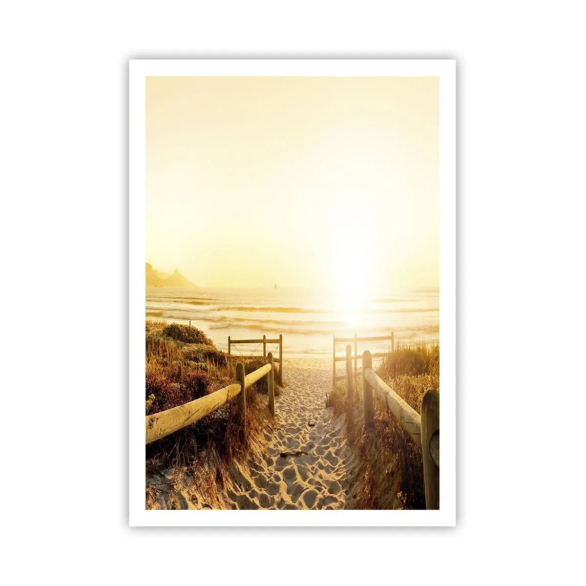 Poster - Über die Düne, der Sonne entgegen - 70x100 cm