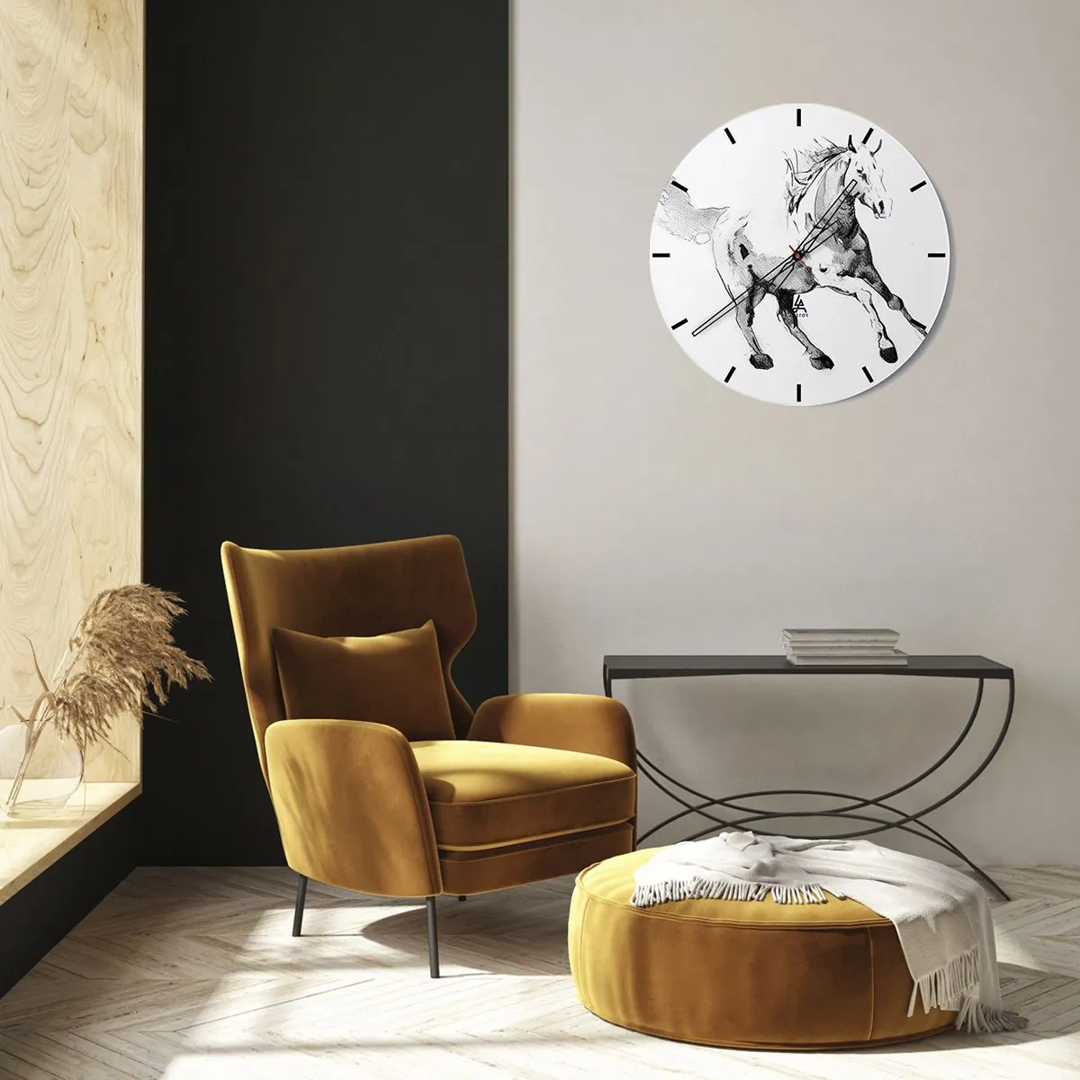 Wanduhr - Glasuhr - Ungezähmte Seele - 30x30 cm