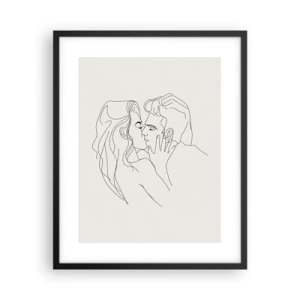 Poster in einem schwarzem Rahmen - Verstrickt im Gefühl - 40x50 cm