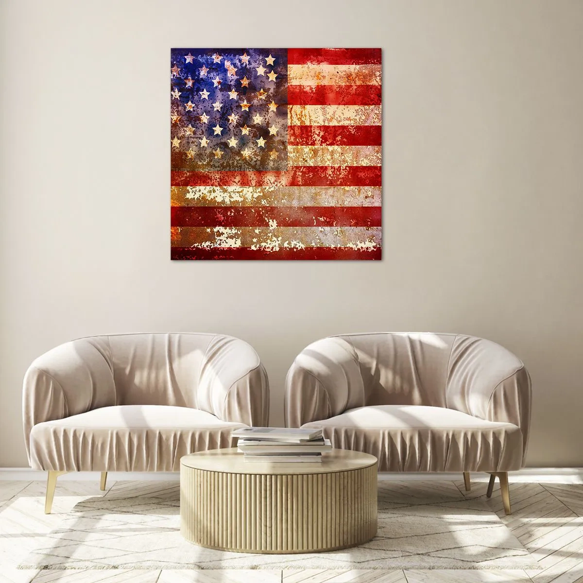 Glasbild - Bild auf glas - Ruhm verblasst nicht - 70x70 cm