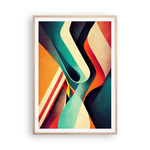 Poster in einem Rahmen aus heller Eiche - Intensive Komposition - 70x100 cm