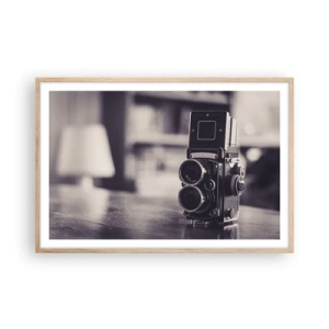 Poster in einem Rahmen aus heller Eiche - Zauber alter Fotografie - 91x61 cm