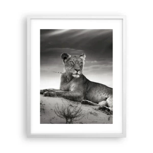 Poster in einem weißen Rahmen - Die Königin der Wüstenruhe - 40x50 cm