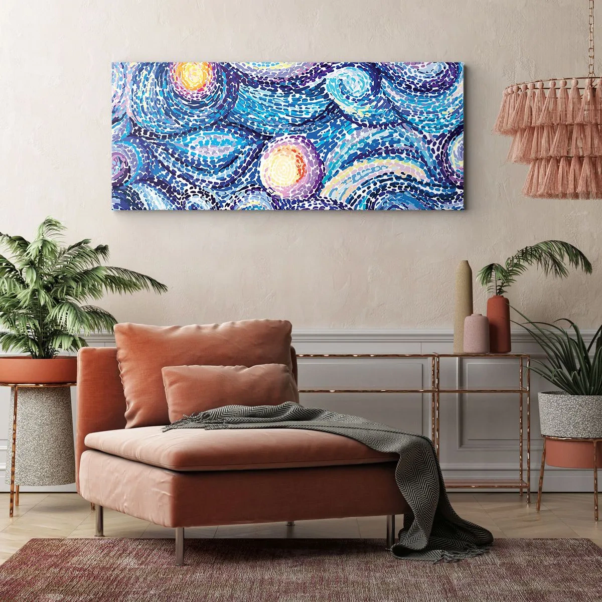 Bild auf Leinwand - Leinwandbild - Aus einem Gemälde von van Gogh - 90x30 cm