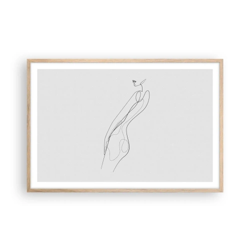 Poster in einem Rahmen aus heller Eiche - Bloß ein Versprechen - 91x61 cm